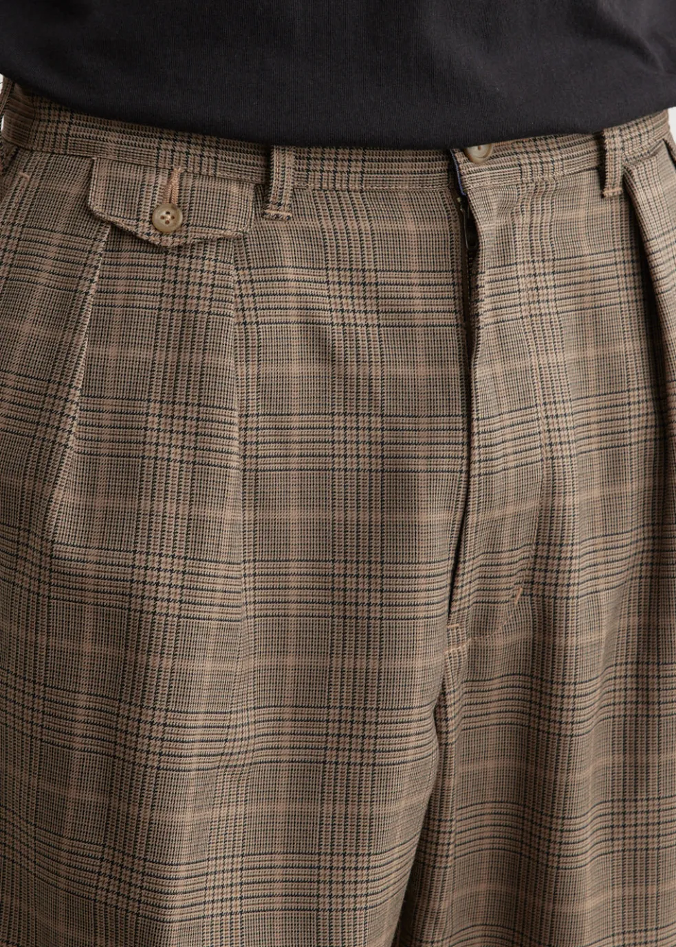 2 Pleats Tapered Twill Pants