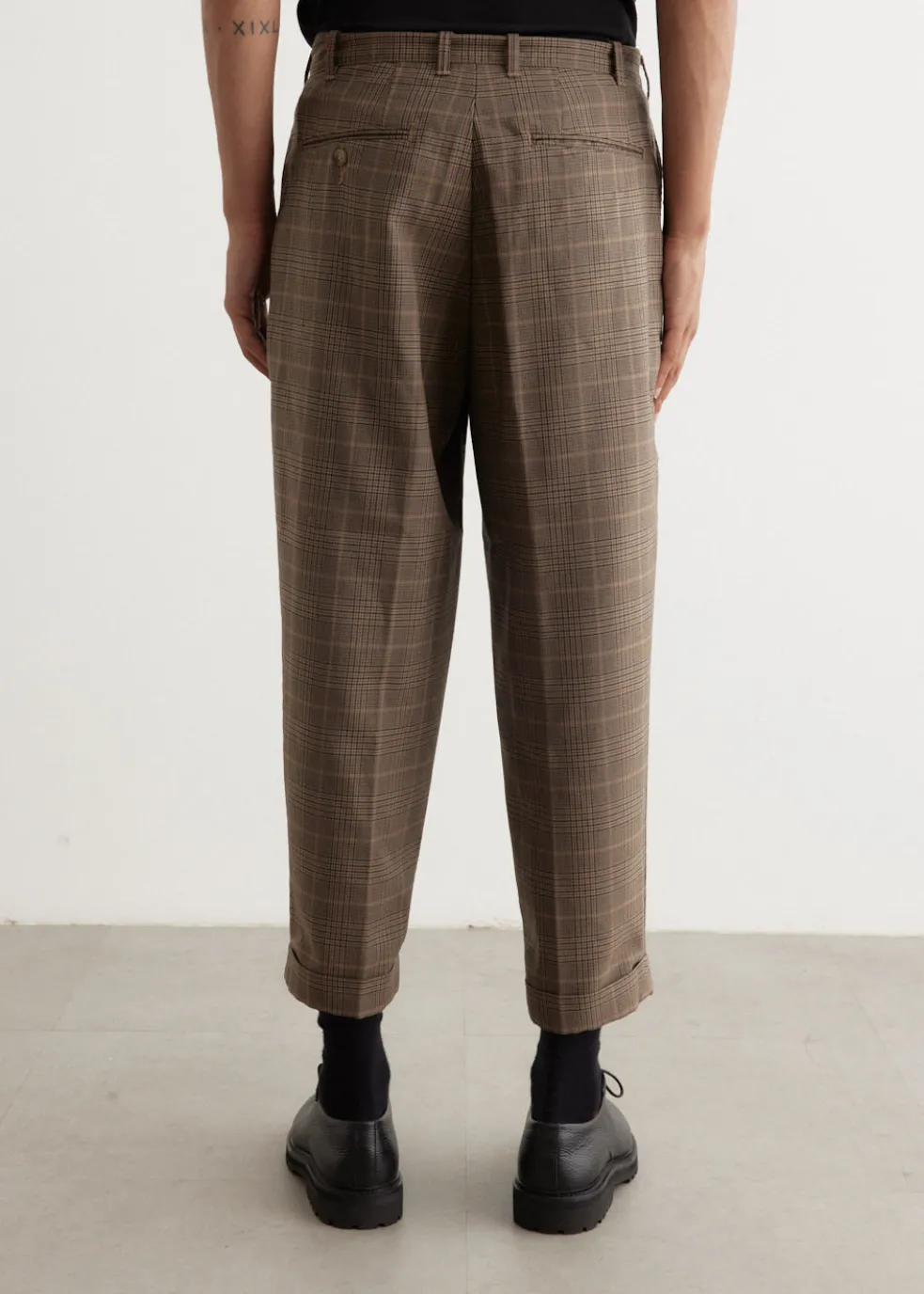 2 Pleats Tapered Twill Pants