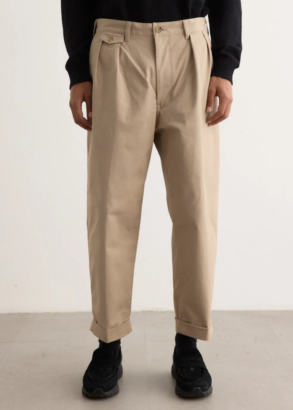 2 Pleats Twill Pants