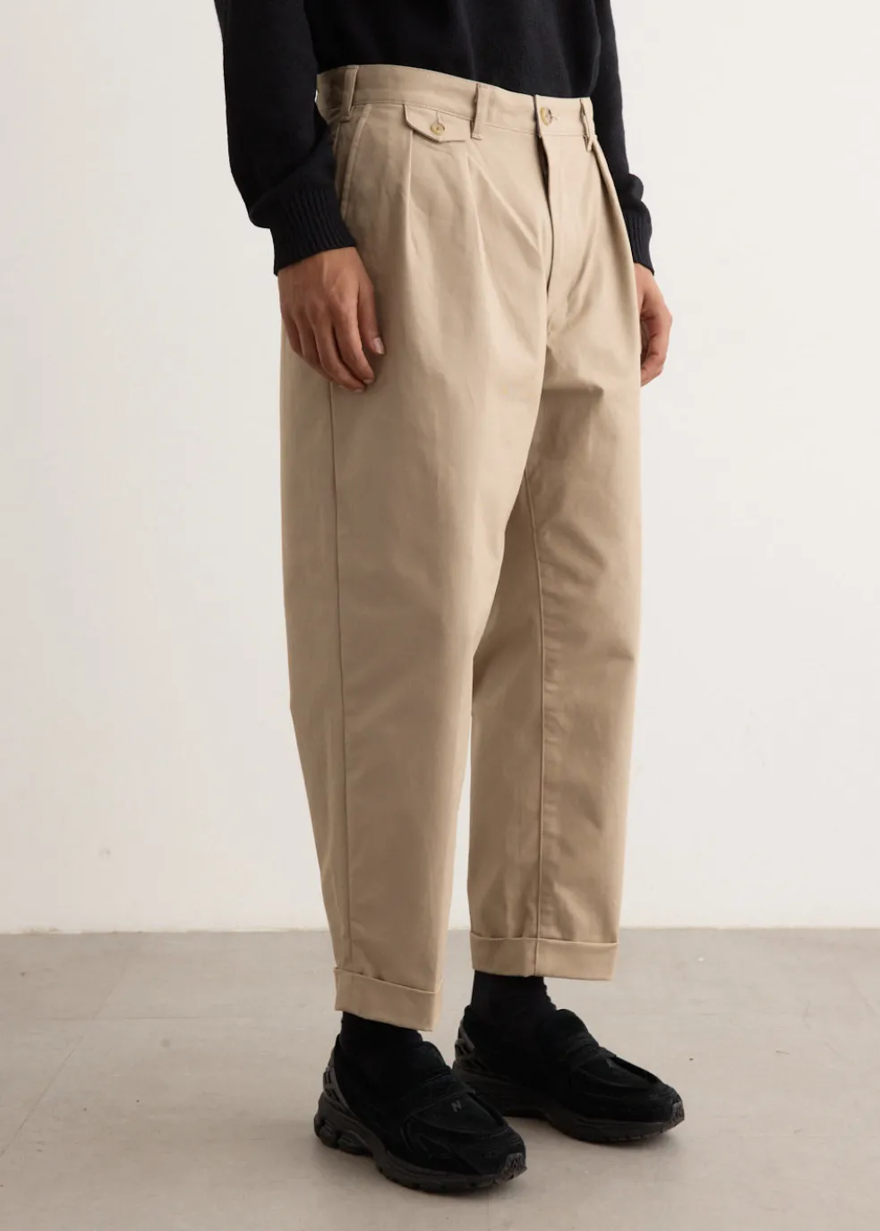 2 Pleats Twill Pants