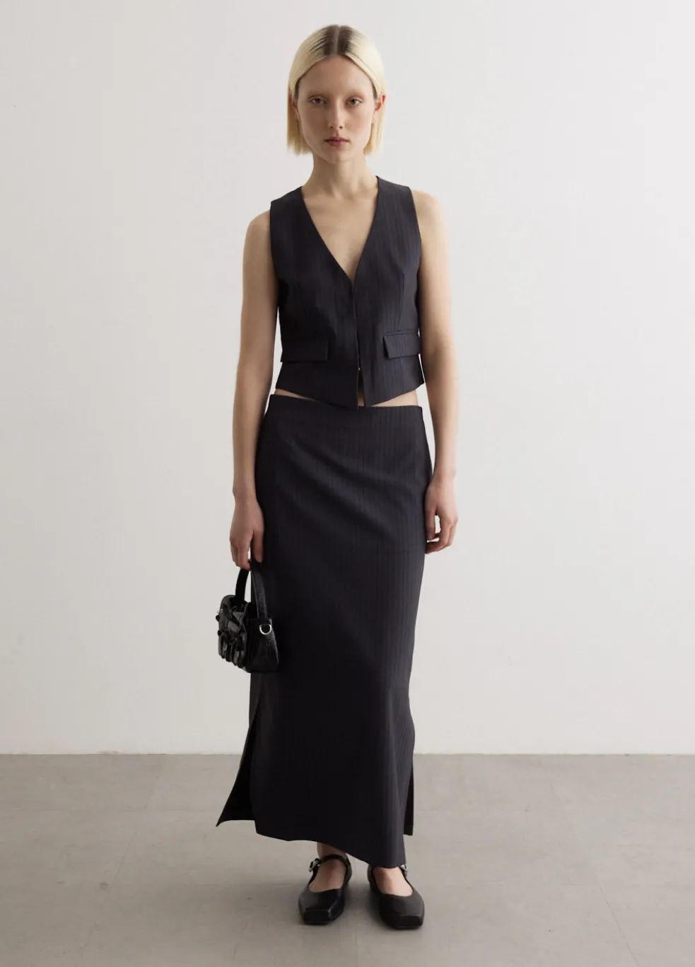 Angel Satin Pinstripe Vest