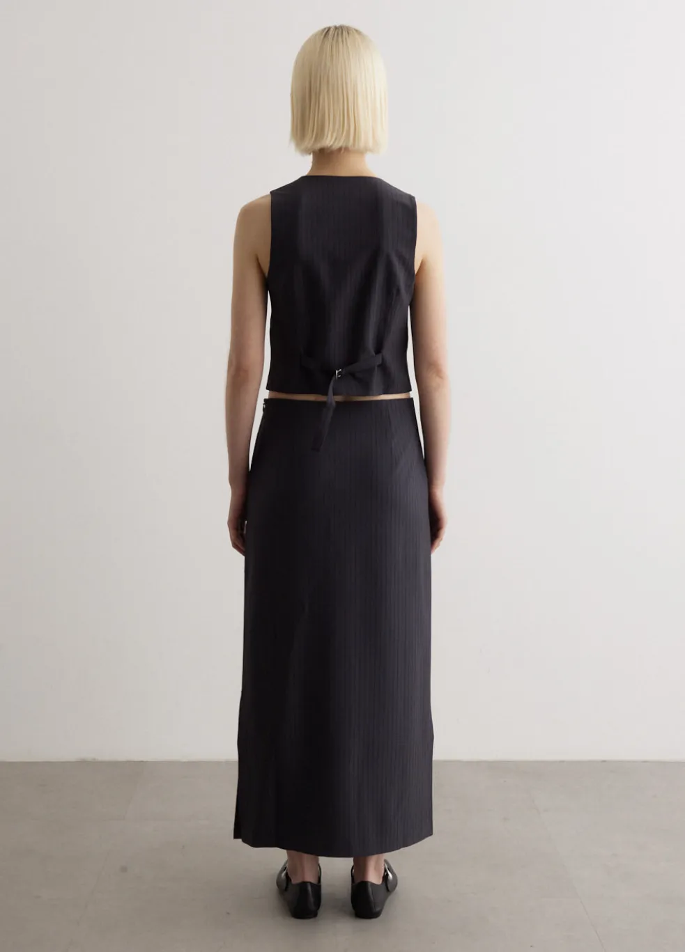 Angel Satin Pinstripe Vest