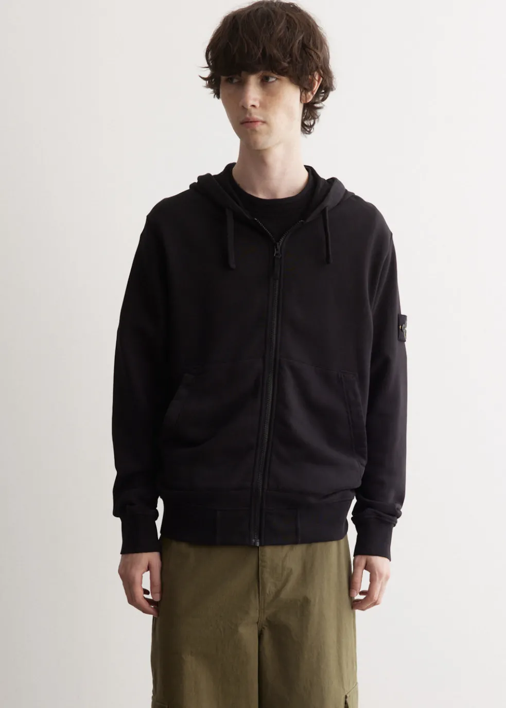 Badge Full Zip Hooded Sweatshirt