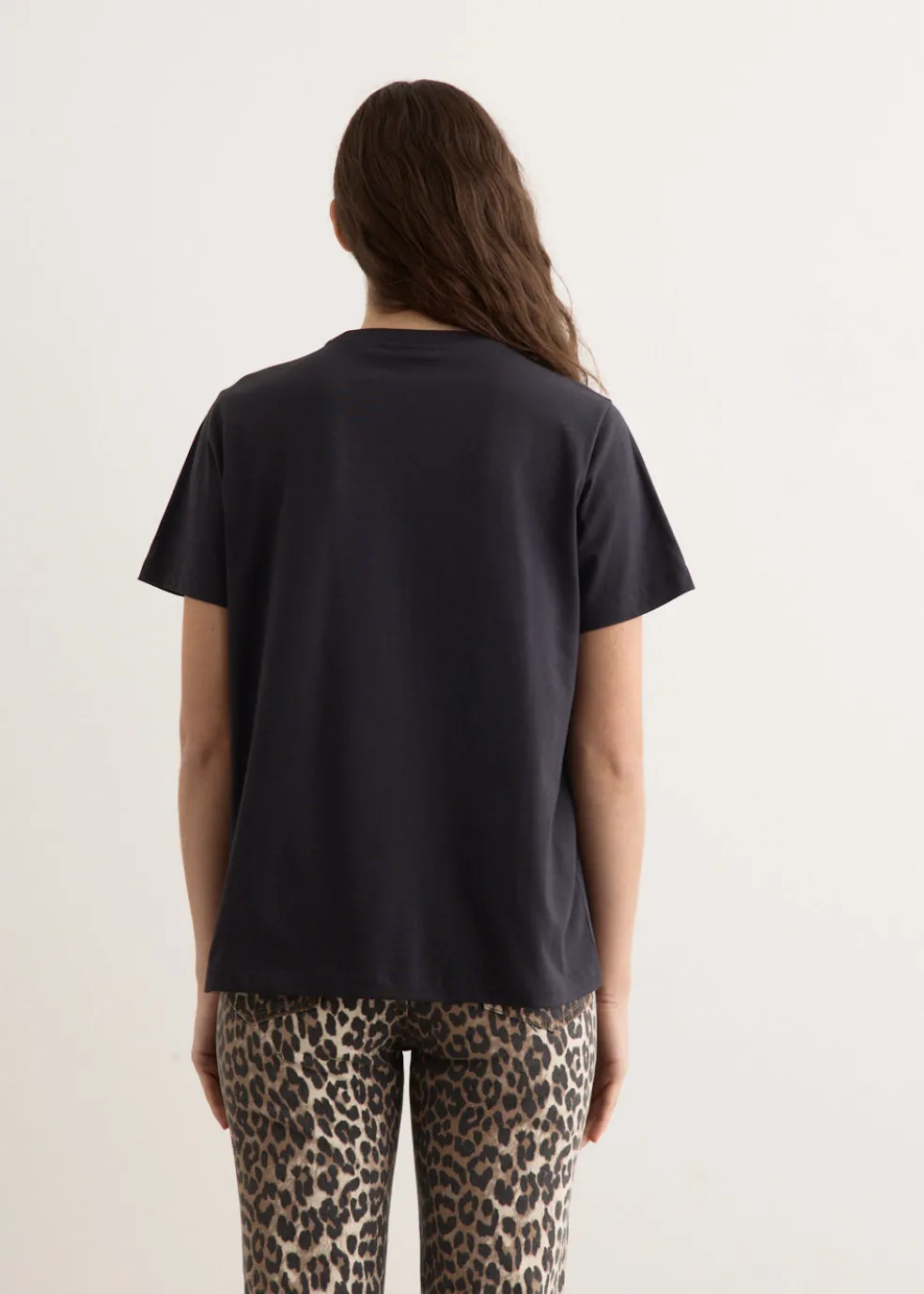 Basic Cotton Jersey Banana Relaxed T-Shirt
