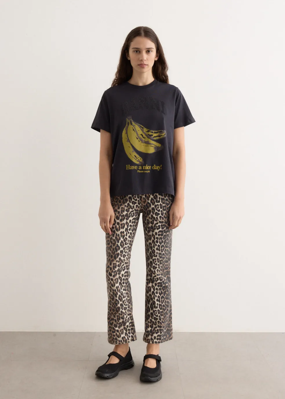 Basic Cotton Jersey Banana Relaxed T-Shirt