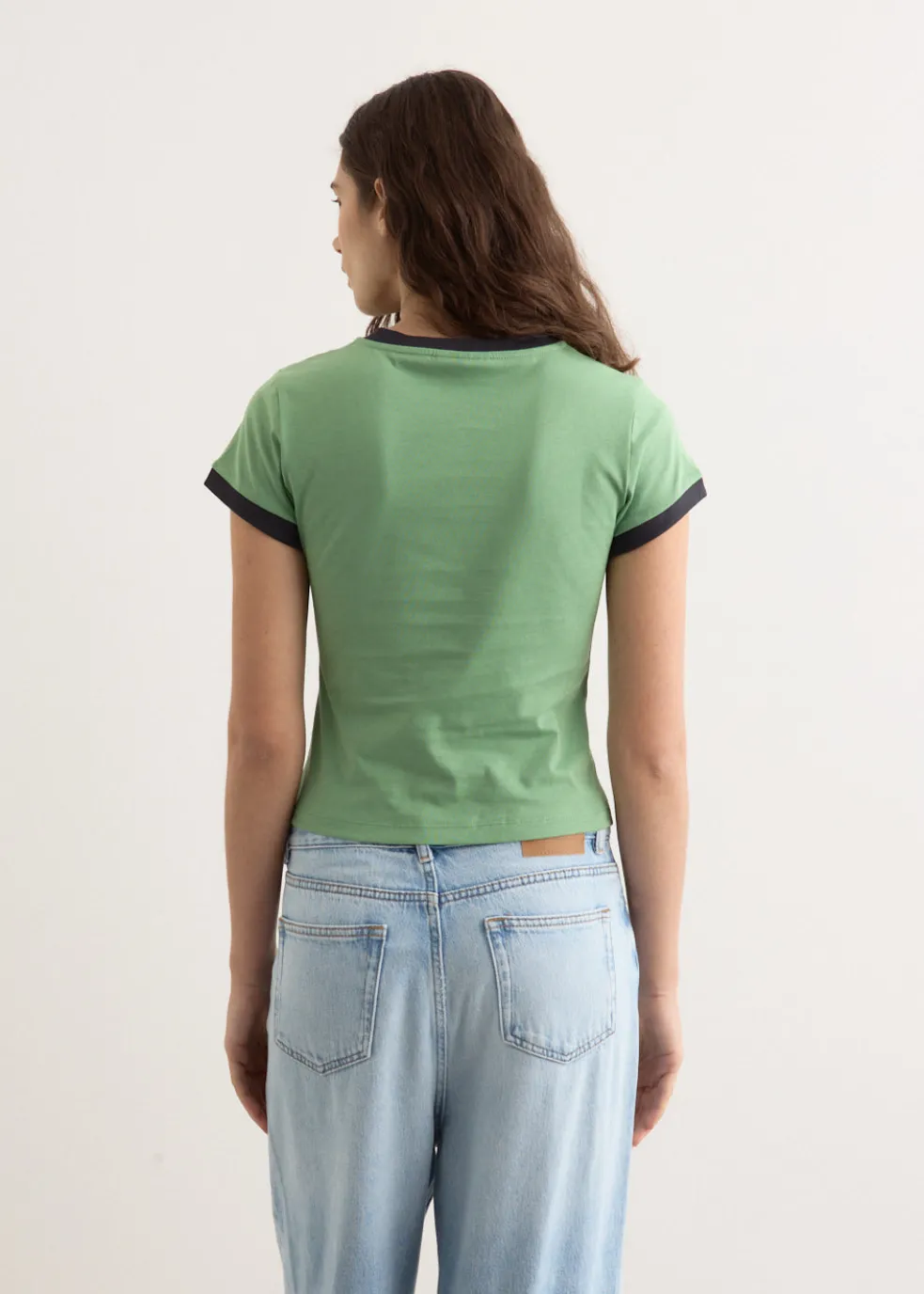 Basic Cotton Jersey Peony Baby Fit T-Shirt