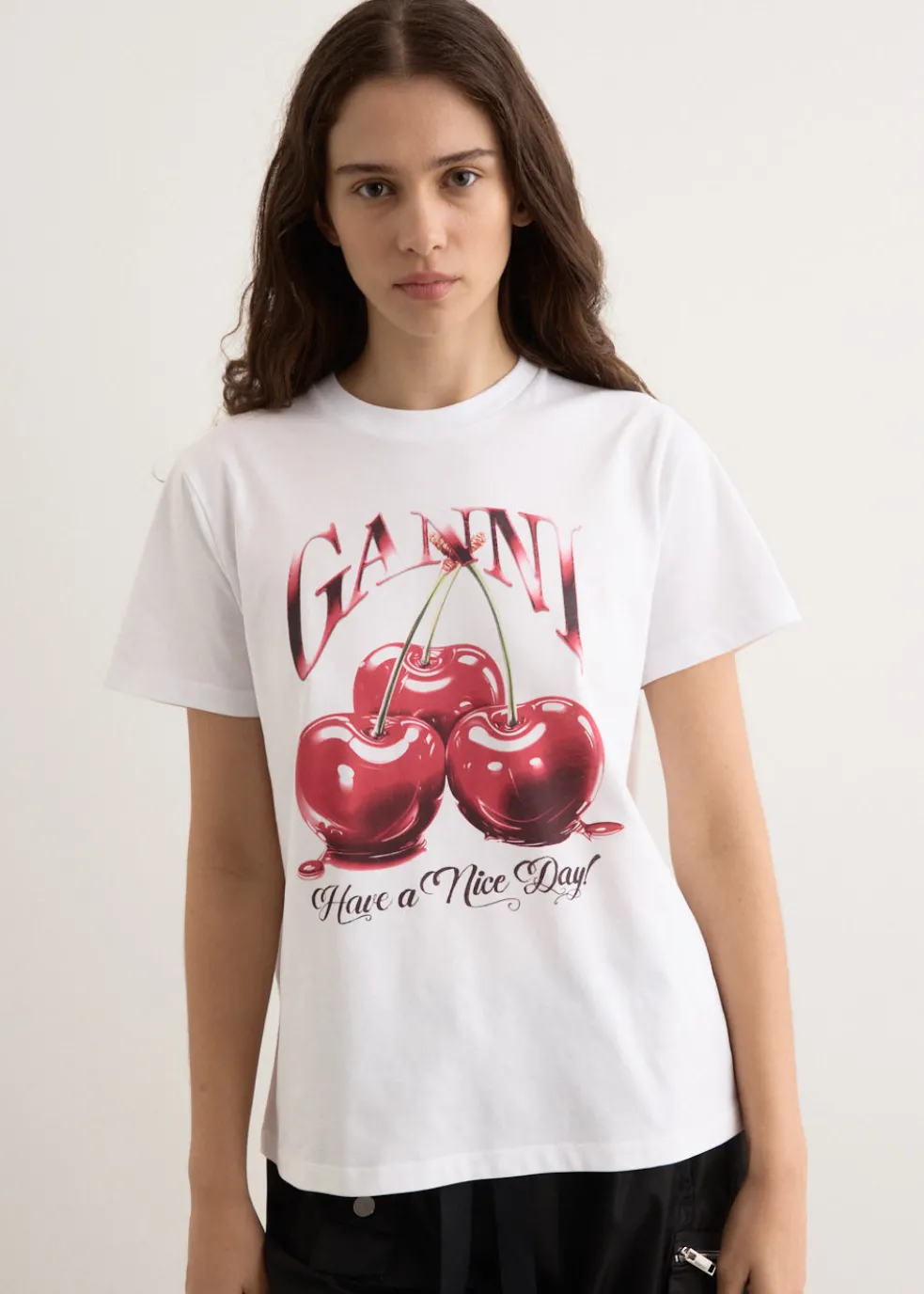 Basic Jersey Cherry Relaxed T-Shirt