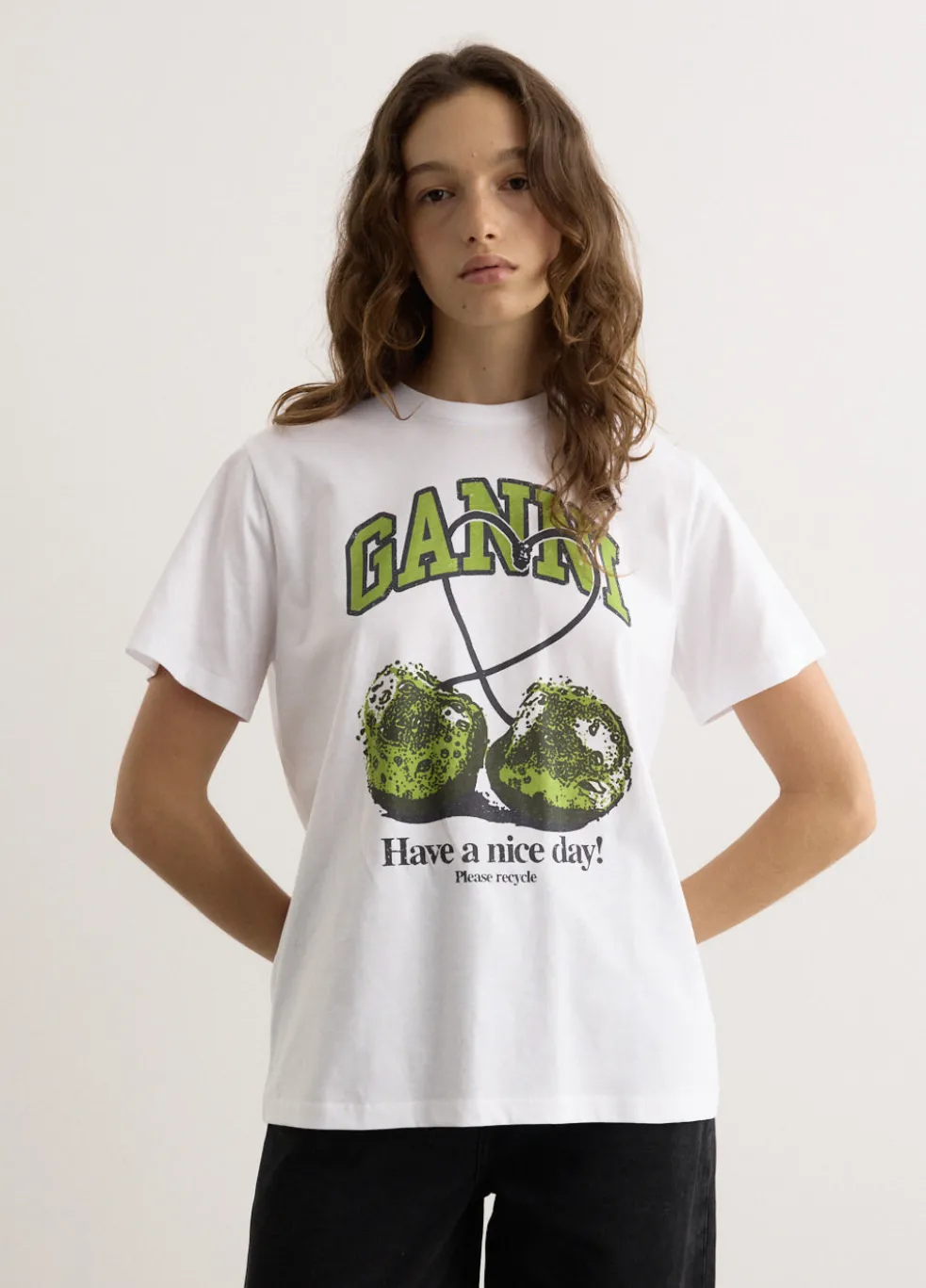 Basic Jersey Cherry Relaxed T-Shirt