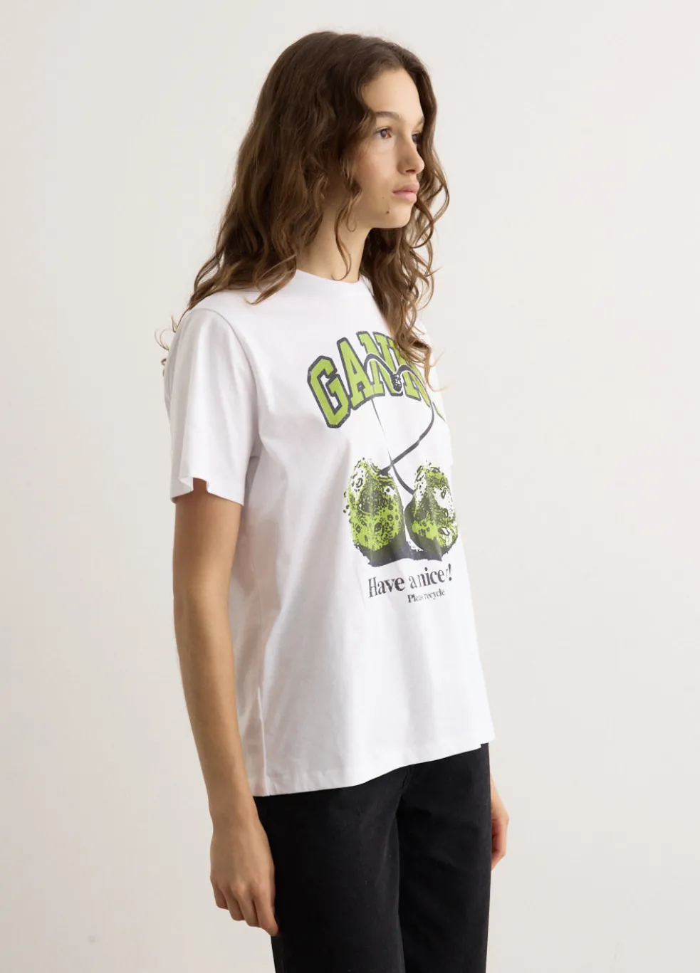 Basic Jersey Cherry Relaxed T-Shirt