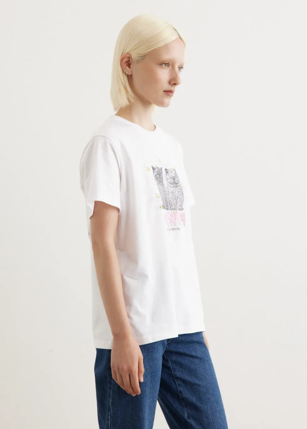 Basic Jersey Kittens Relaxed T-Shirt