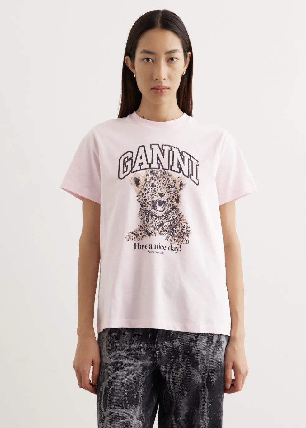 Basic Jersey Leopard Relaxed T-Shirt