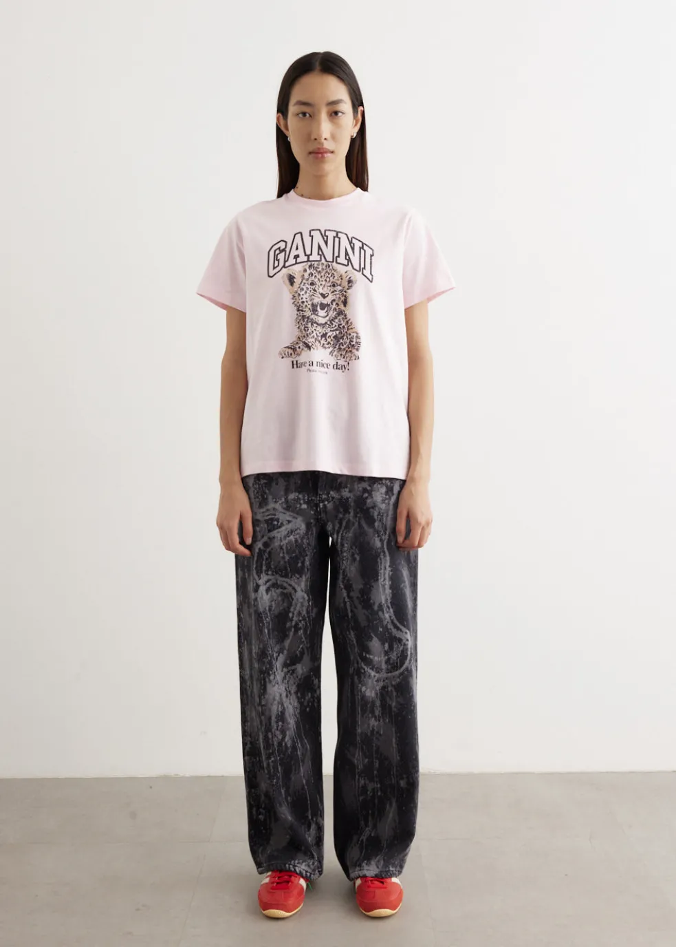 Basic Jersey Leopard Relaxed T-Shirt