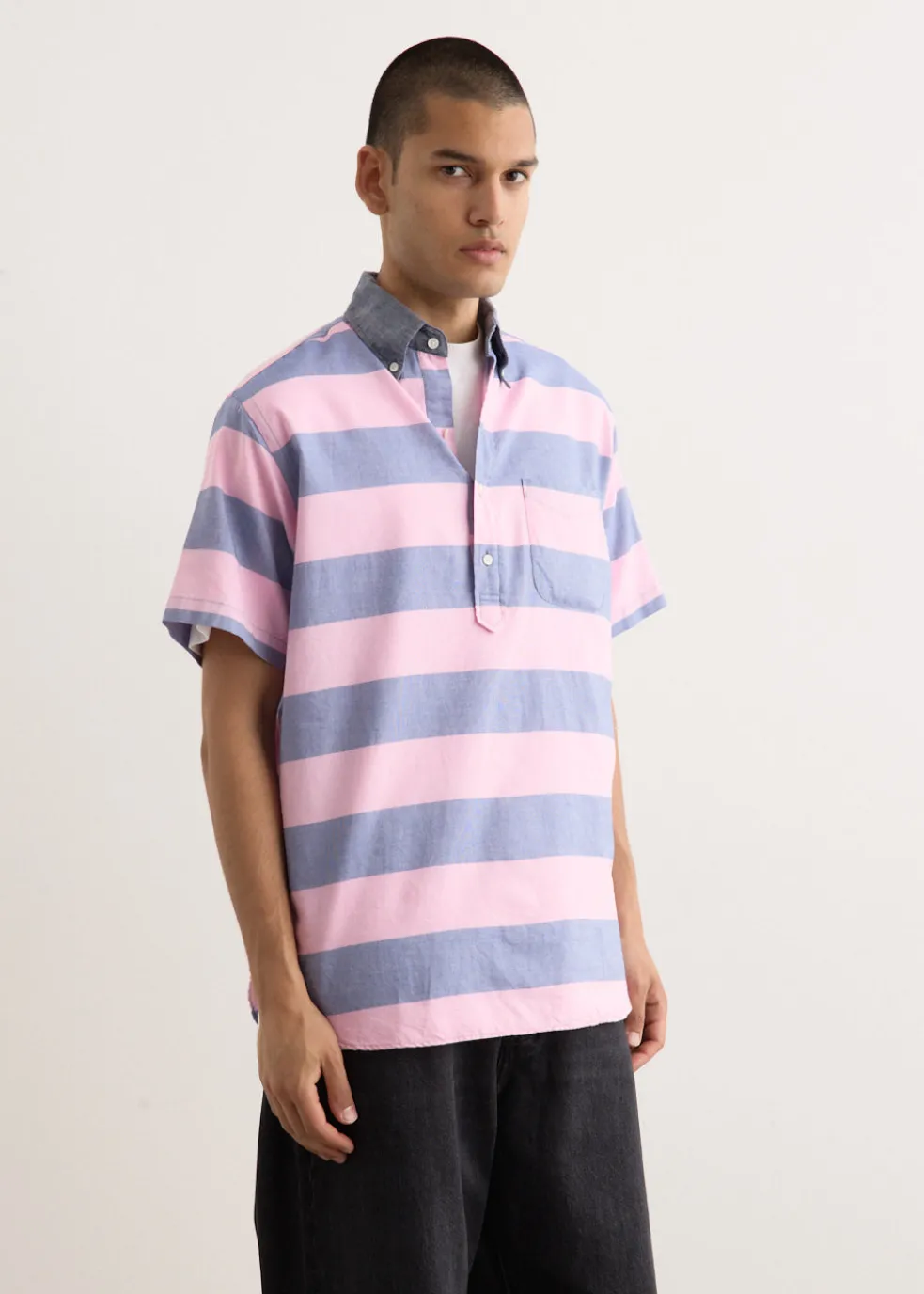 B.D. Pullover Classic Fit Oxford Stripe Shirt