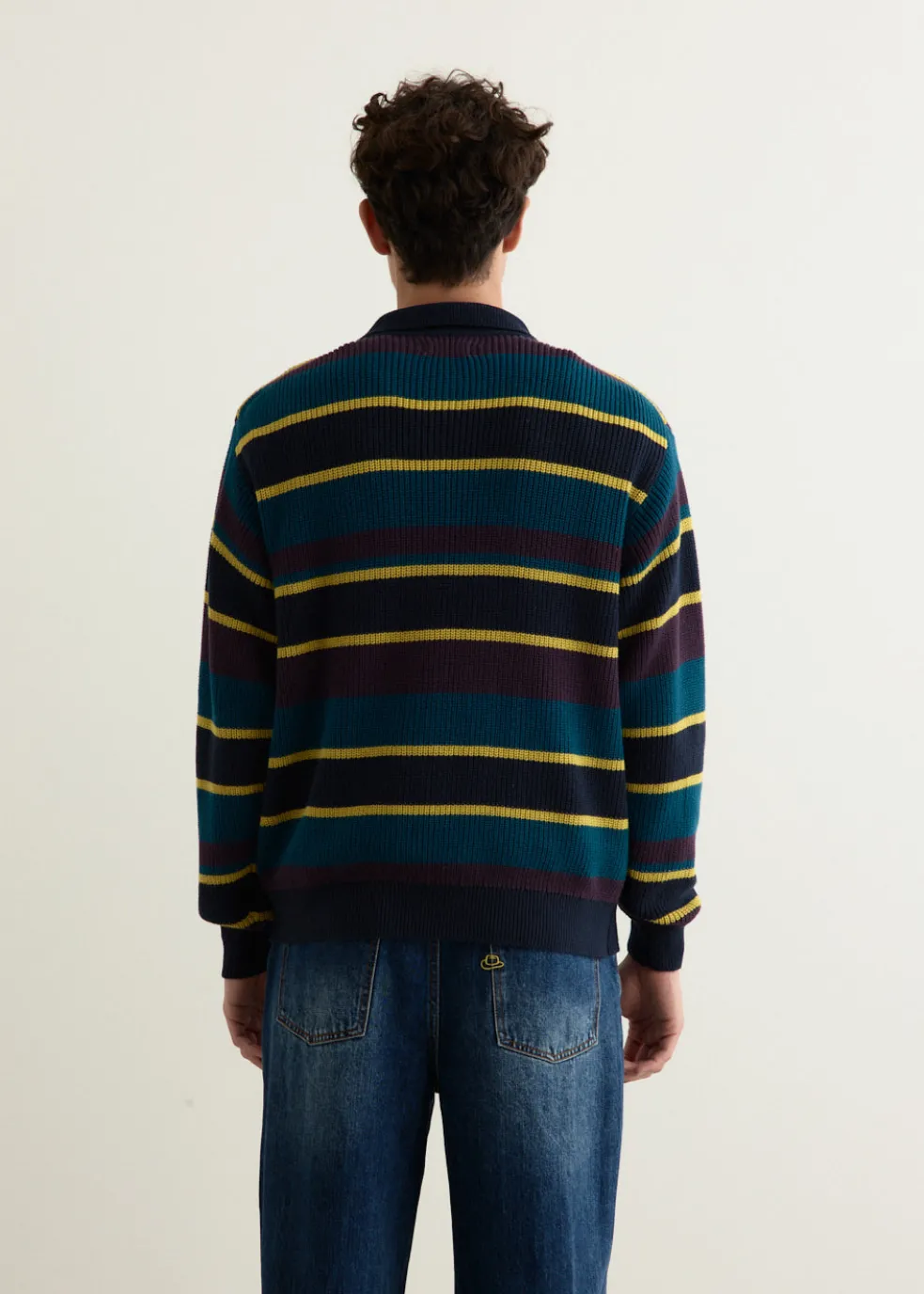 Beauchamp Multi Stripe Polo Sweater