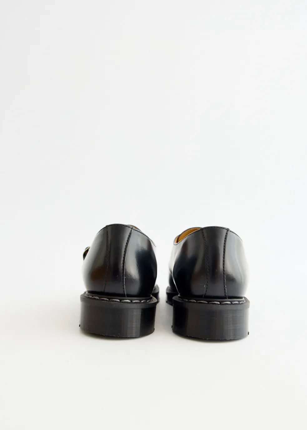 Black Hi-Shine Monk Shoes