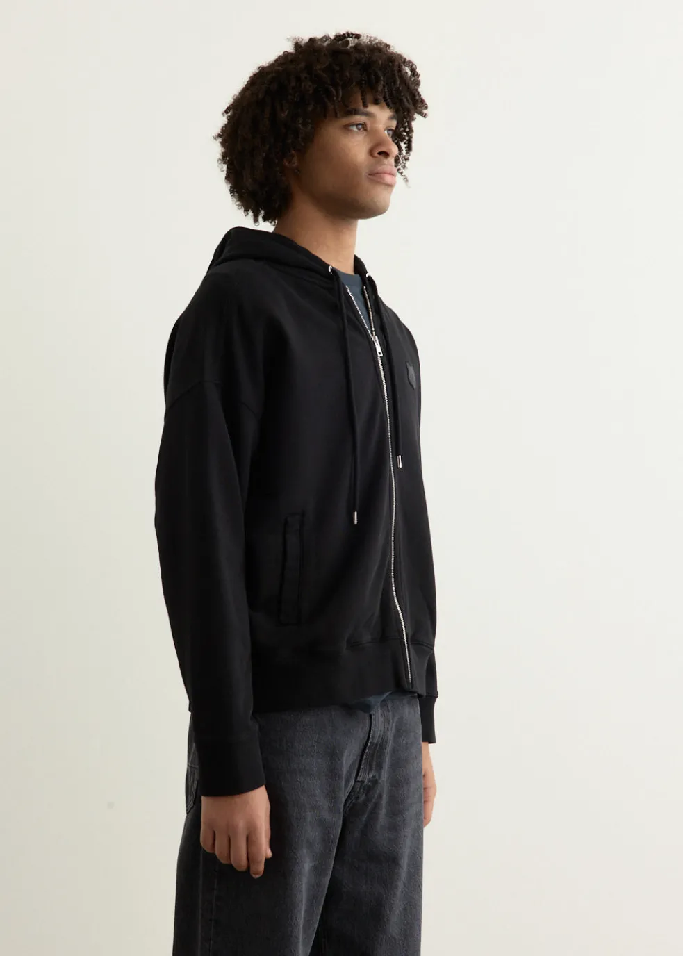 Bold Fox Head Patch Full Zip Oversized Hoodie