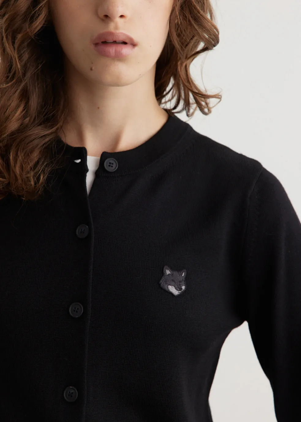 Bold Fox Head Patch Regular Cardigan