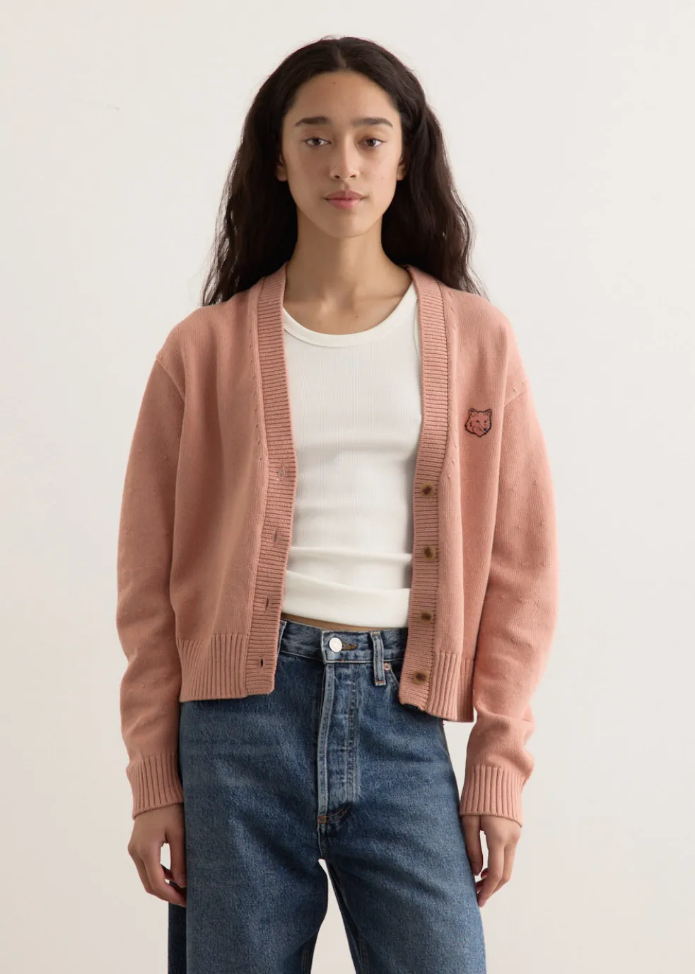 Bold Fox Head Patch Comfort Cardigan