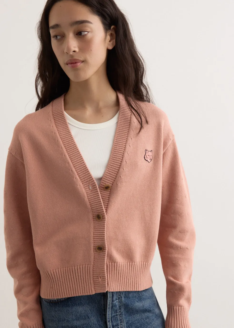 Bold Fox Head Patch Comfort Cardigan