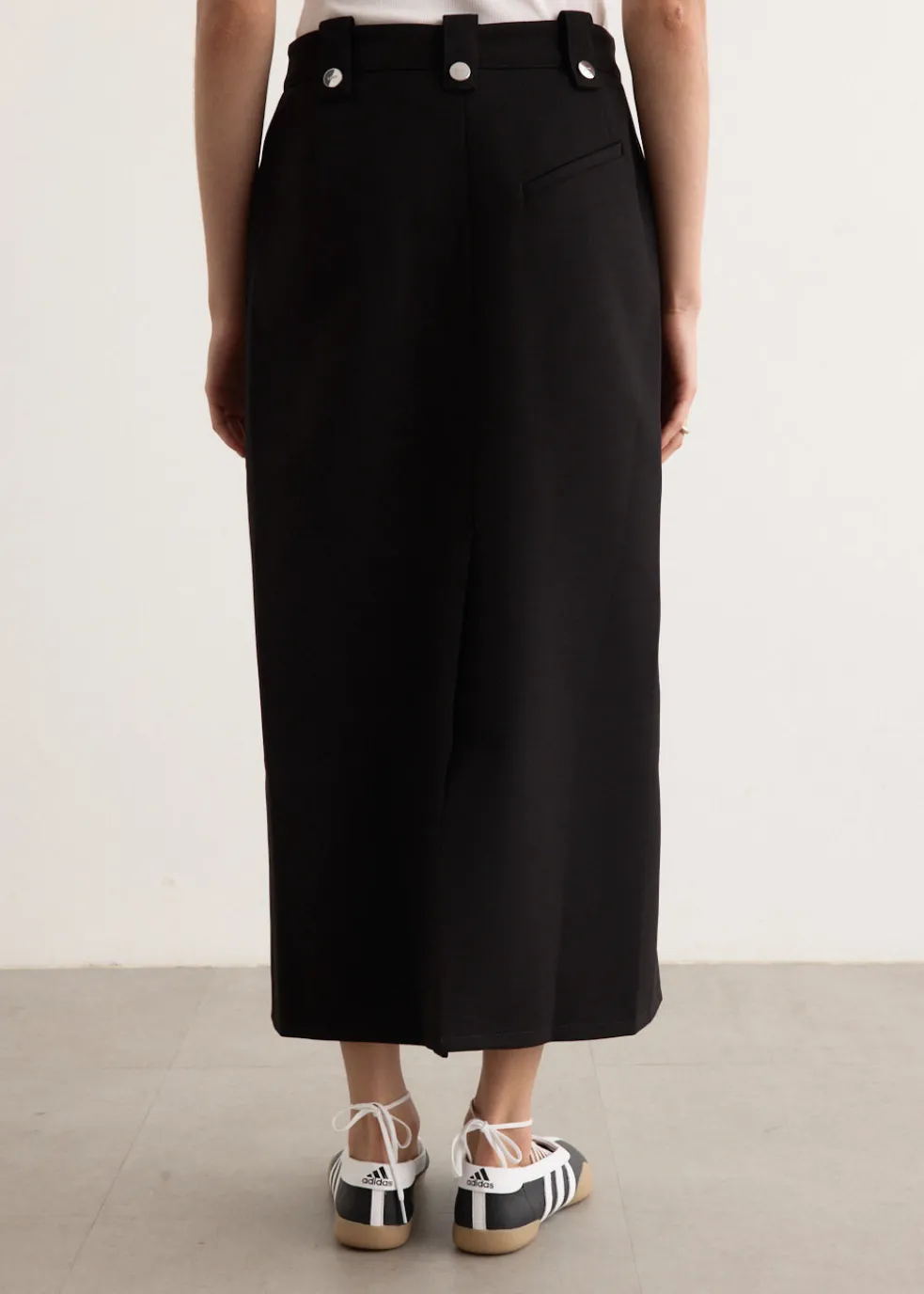 Bonded Crepe Long Skirt