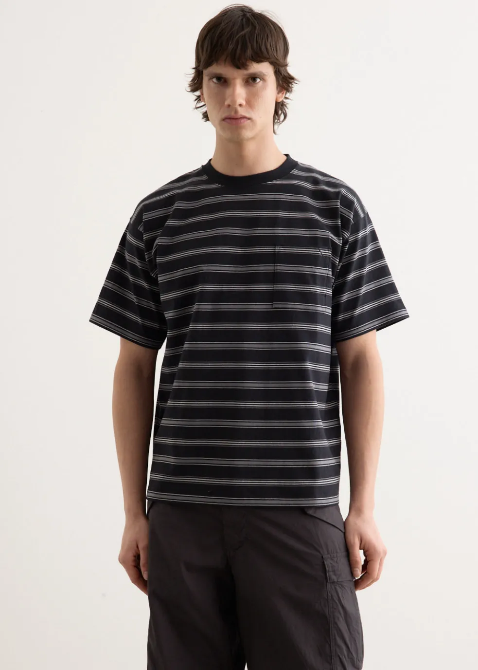 Border Stripe Relaxed Short Sleeve T-Shirt