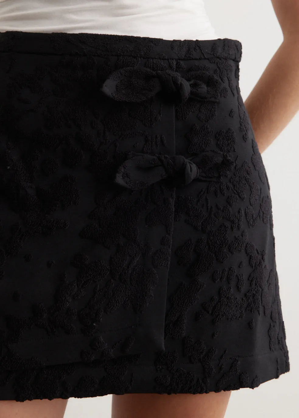 Boucle Jacquard Suiting Mini Skirt