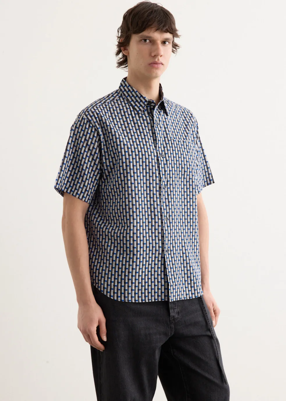 Bruce Broken Stripe Short Sleeve Shirt