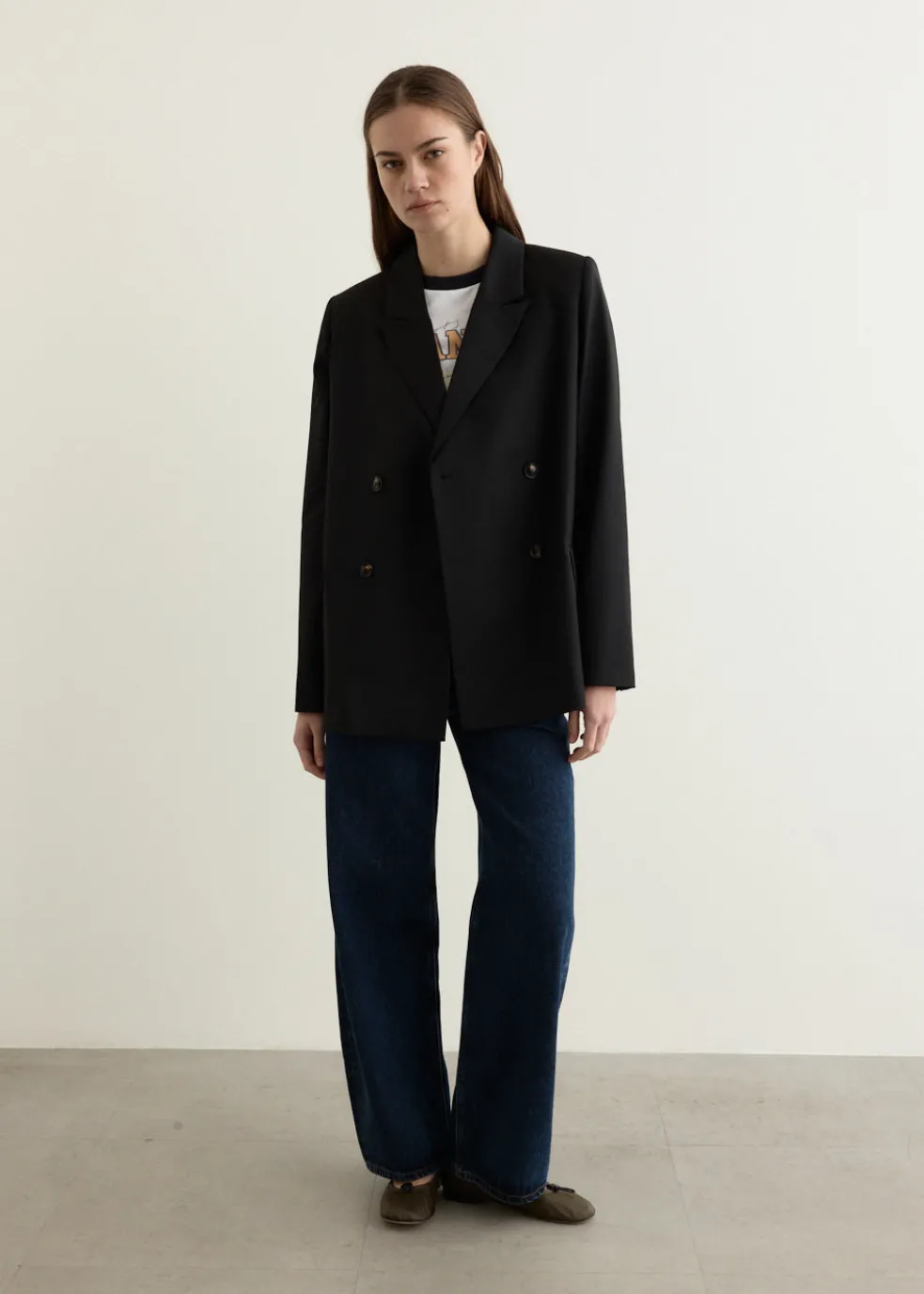 Calendered Wool Blazer