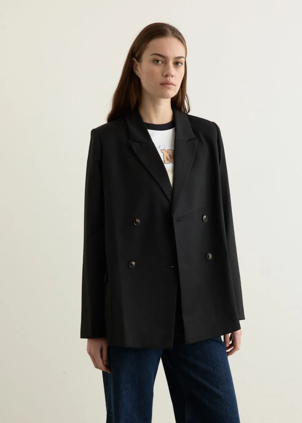 Calendered Wool Blazer