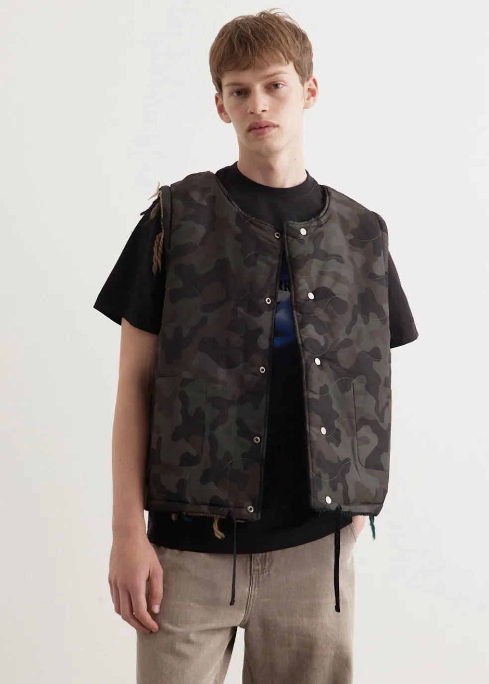 Camouflage Reversible Knit Vest