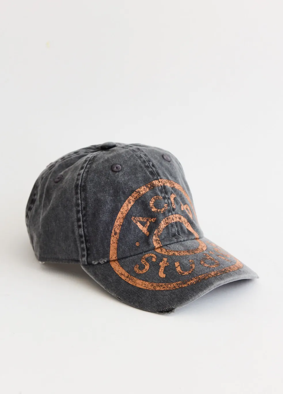 Carliy Denim Button Logo Cap