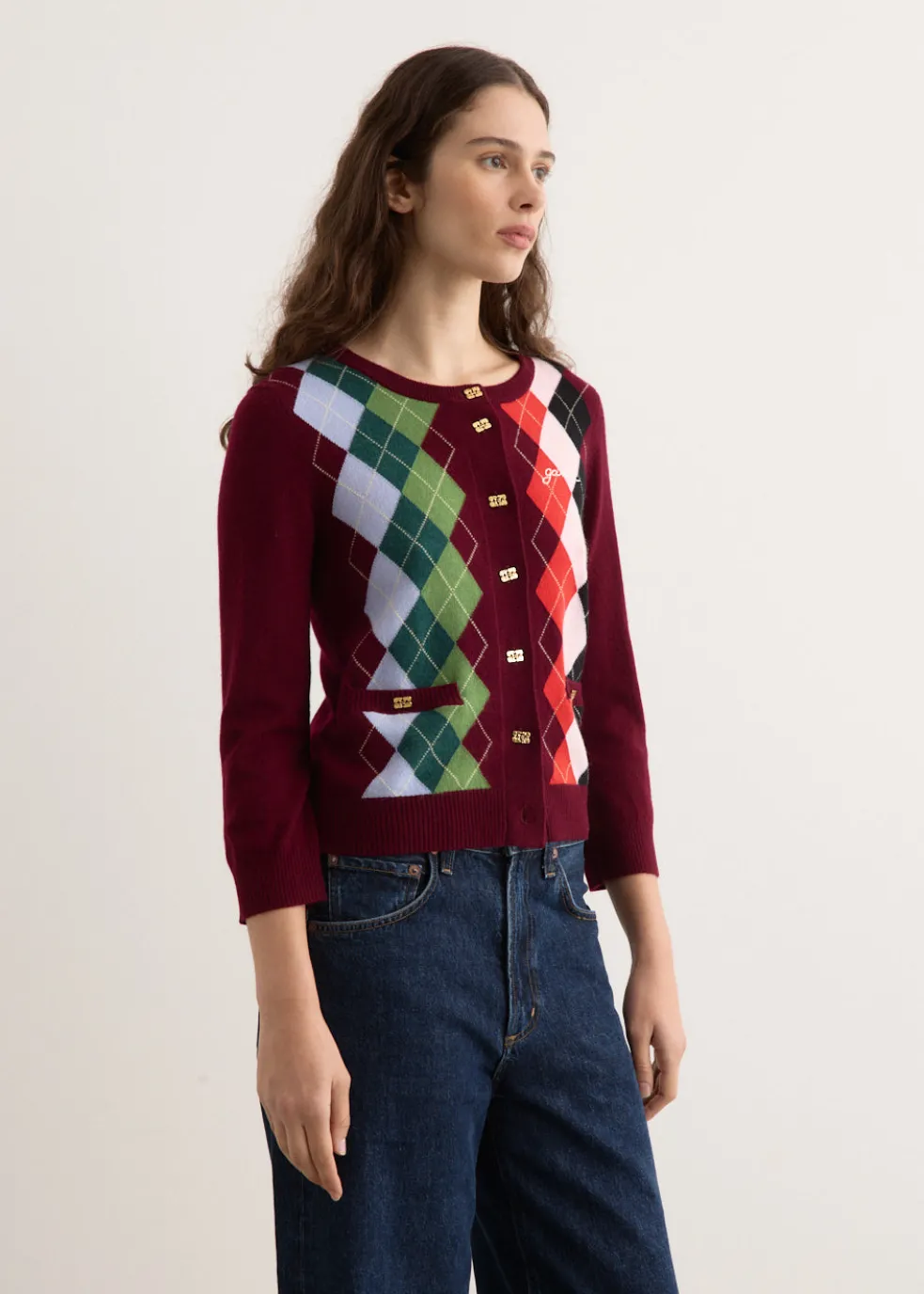 Cashmere Wool Mix Cardigan