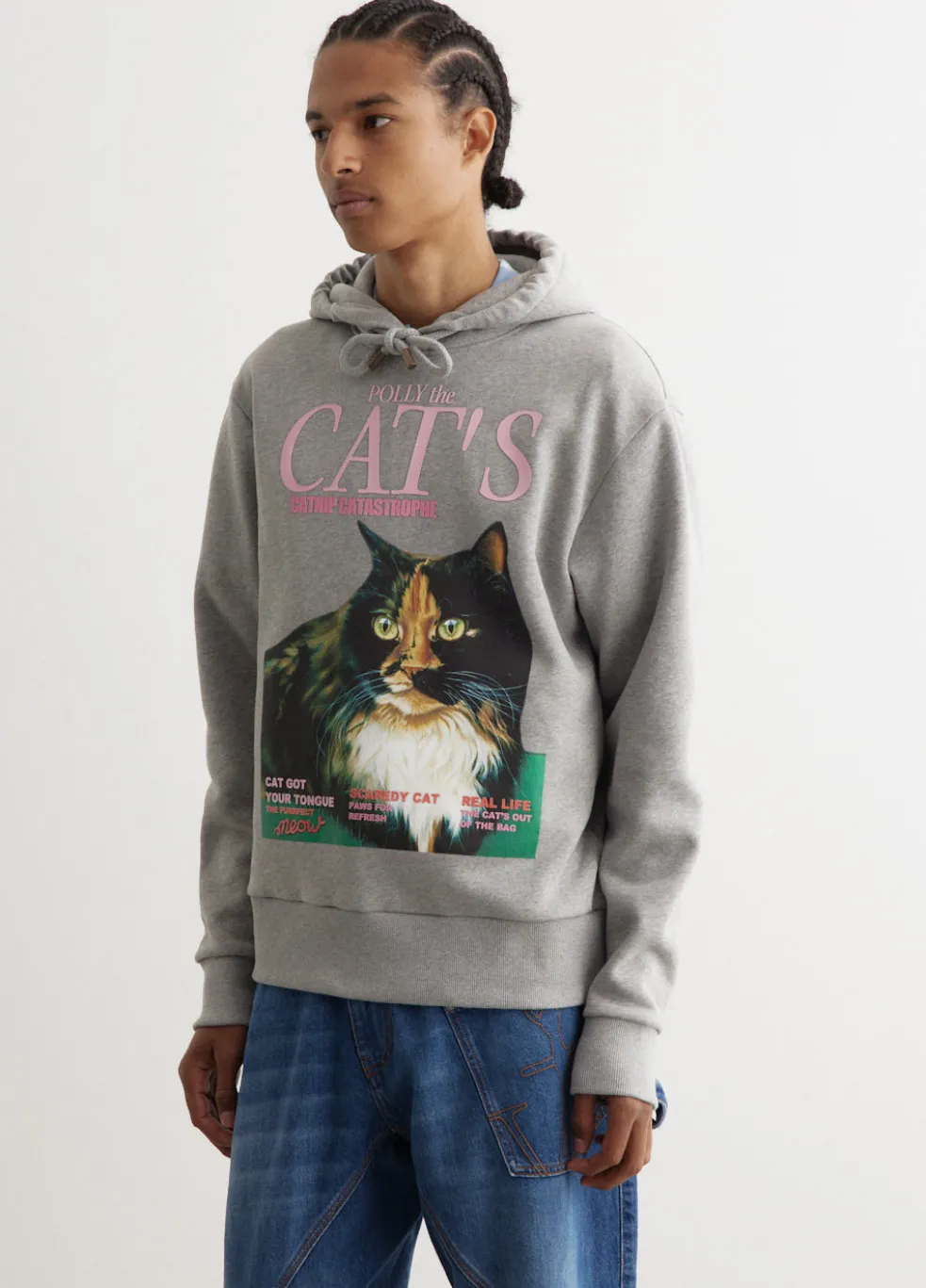 Cat Print Hoodie