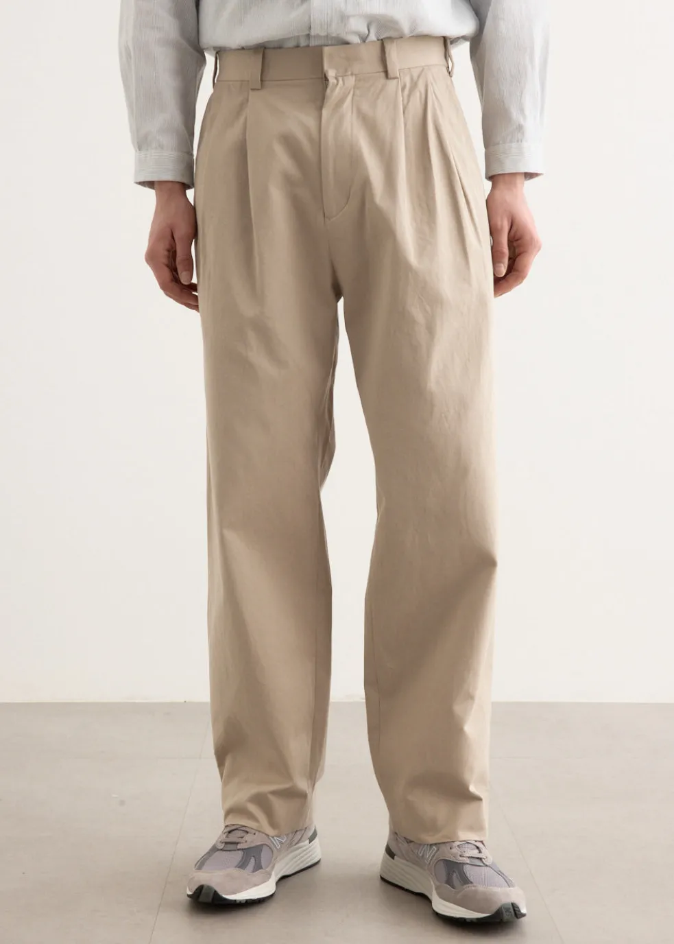 Chino Cloth Two Tuck Straight Pants