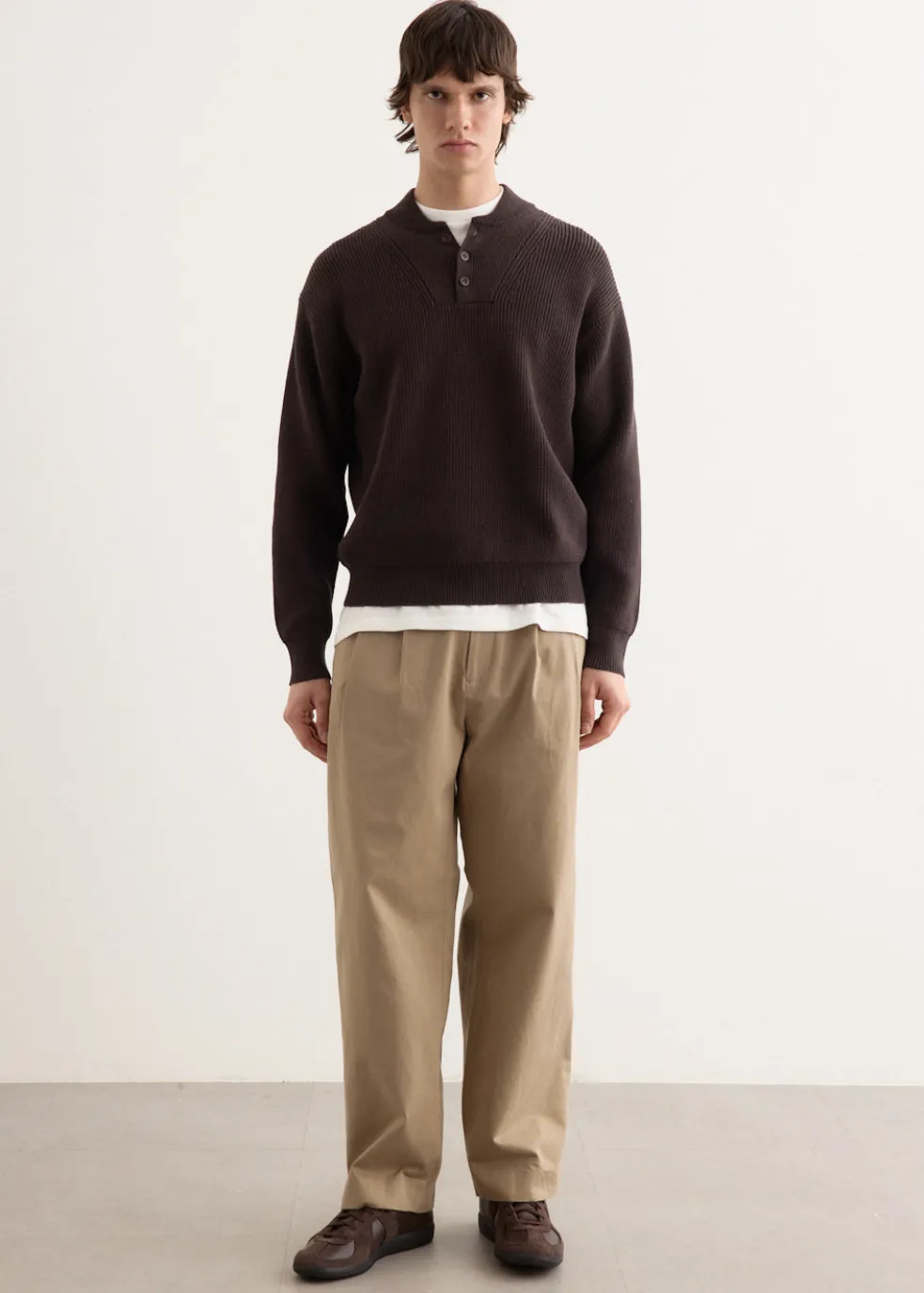 Chino Cloth Two Tuck Straight Pants