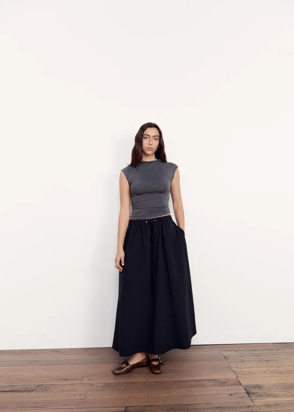 Choir Bubble Midi Skirt