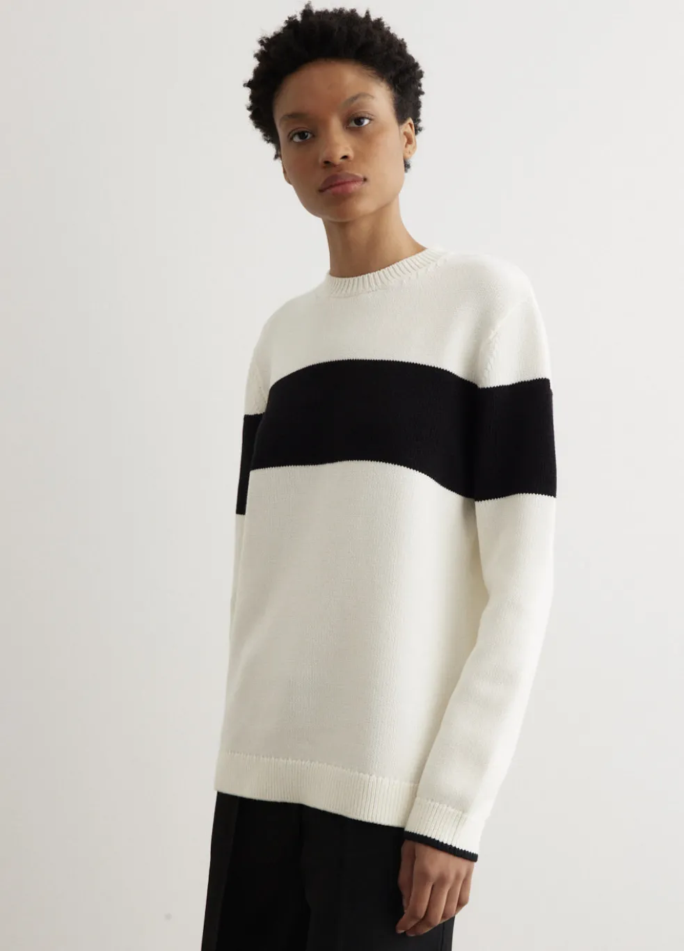 Contrast Stripe Knit