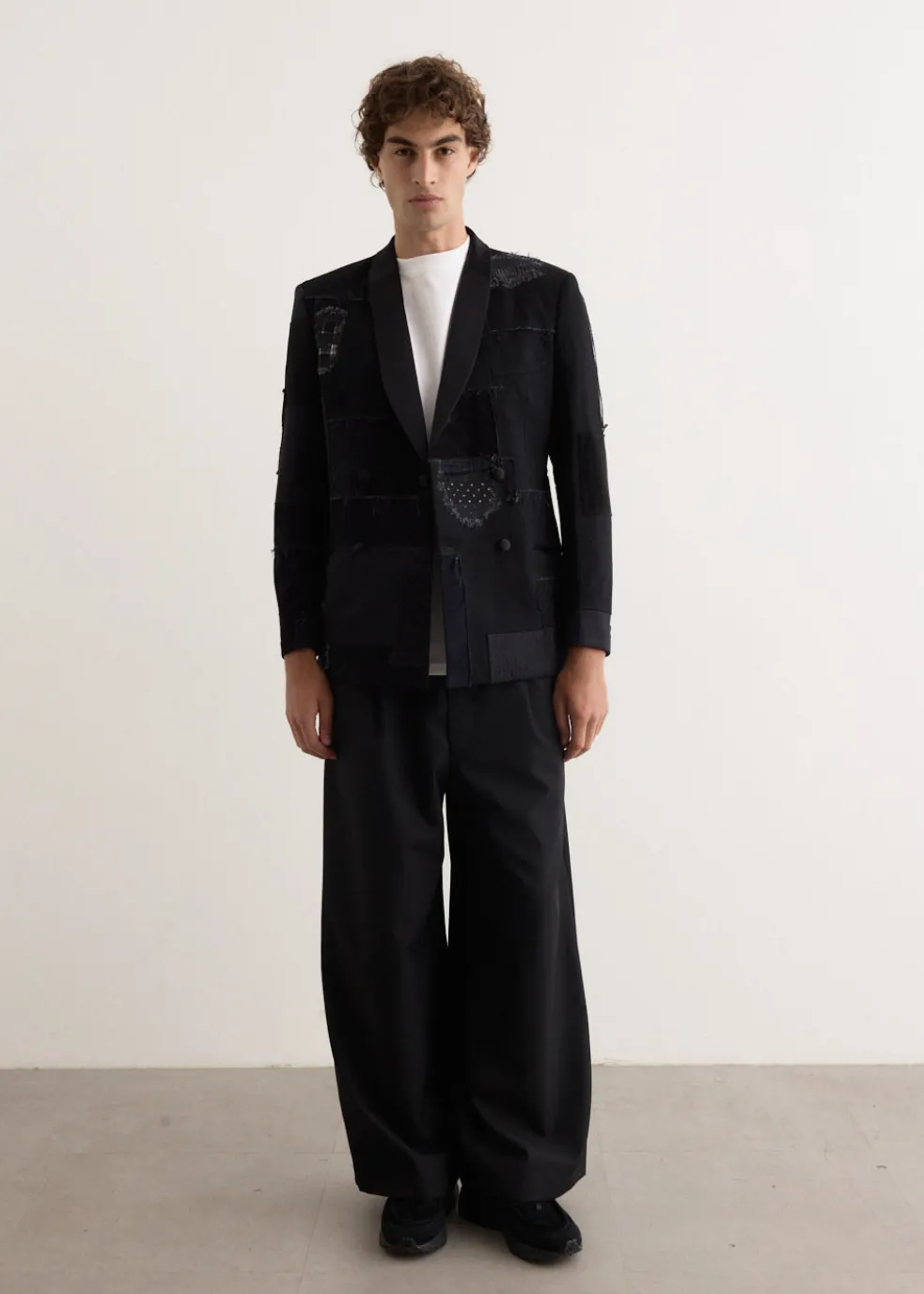 Cotton Denim x Multi Fabrics Patchwork Jacket