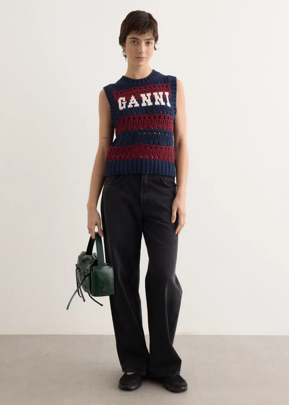 Cotton Mix Striped Vest