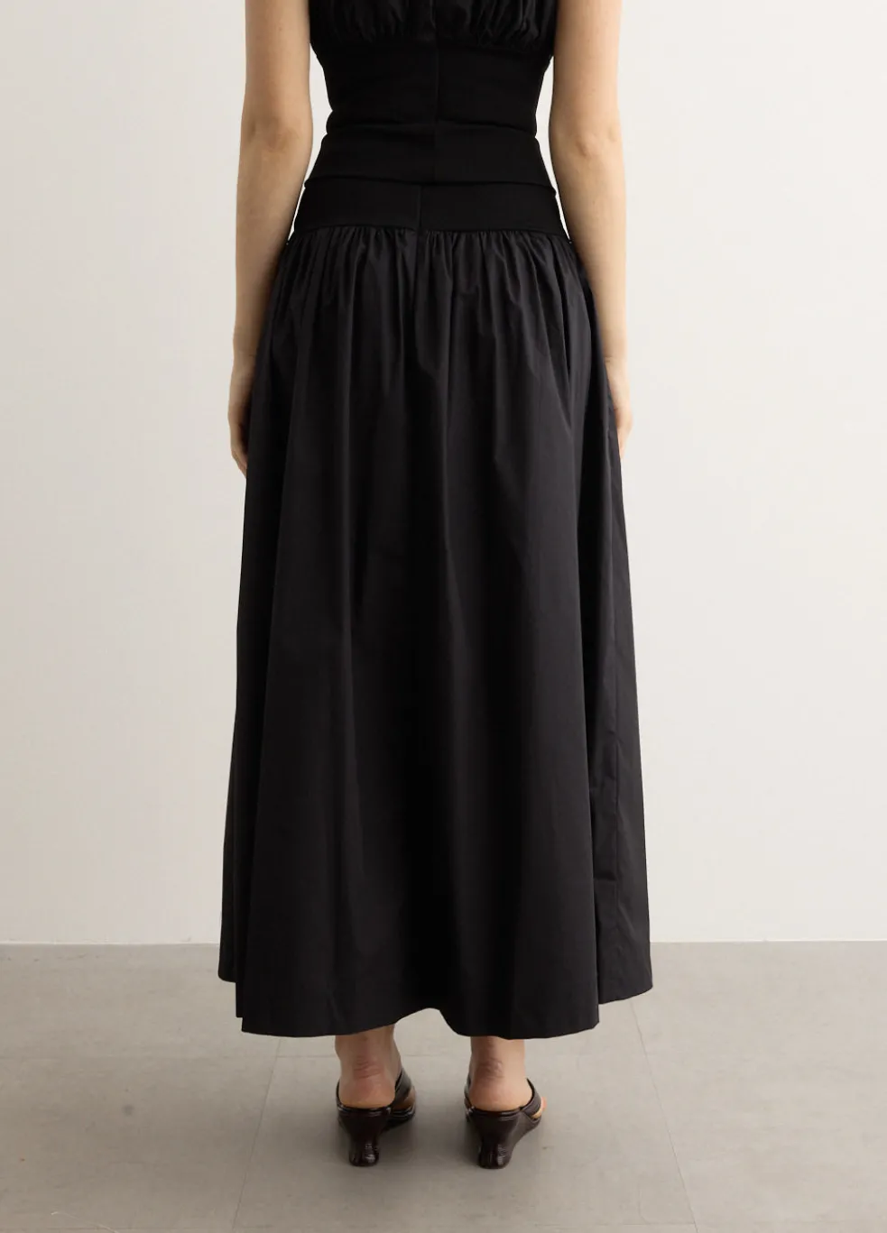 Cotton Rib Maxi Skirt