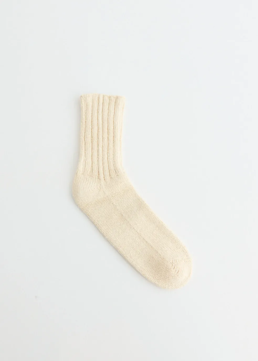 Cotton Silk Rib Socks
