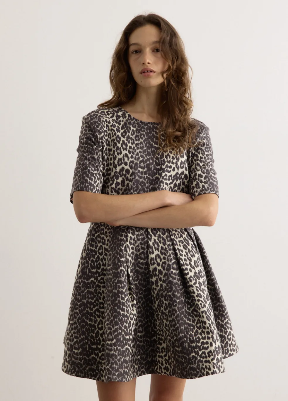 Cotton Tweed Mini Dress