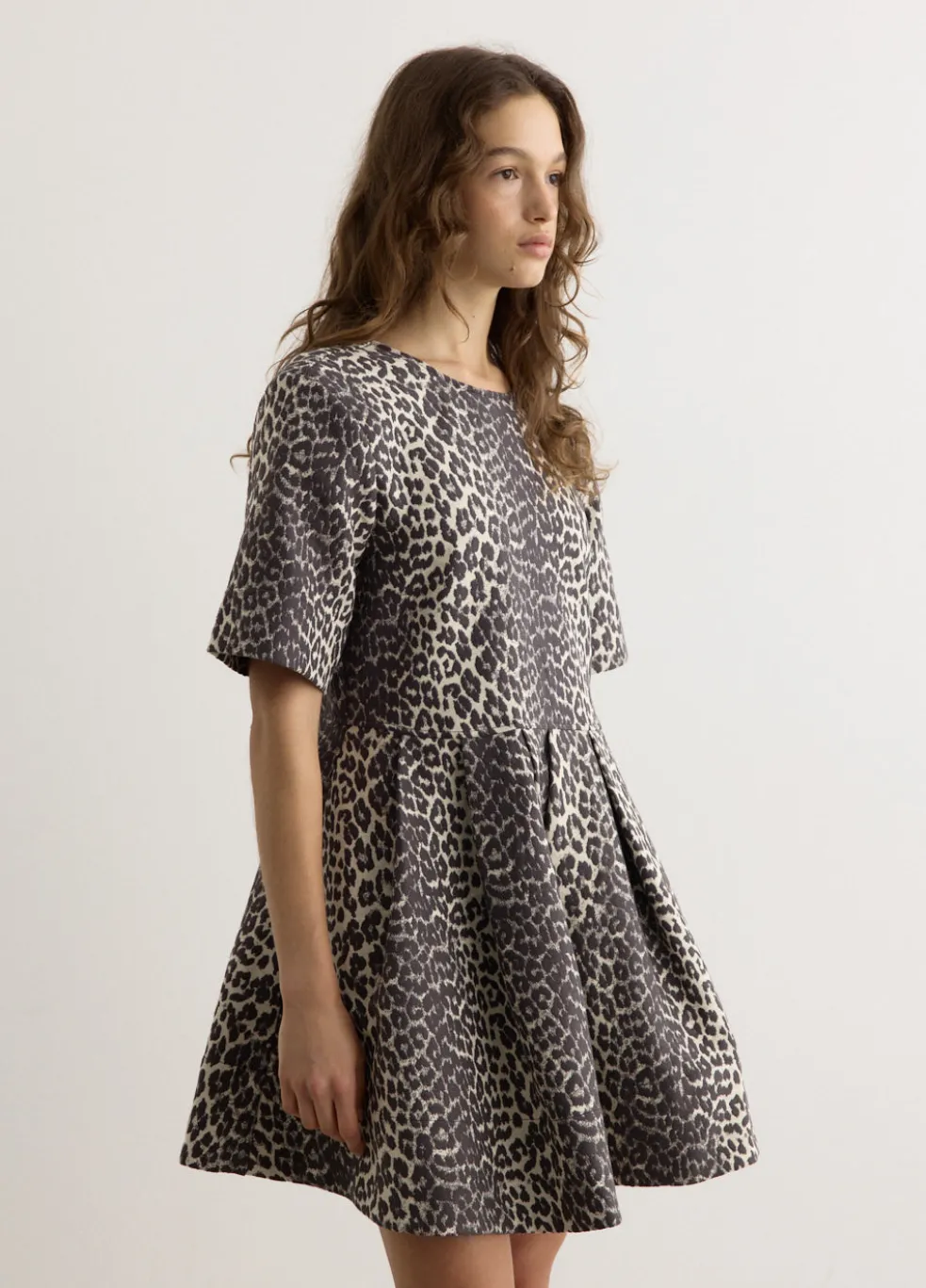 Cotton Tweed Mini Dress