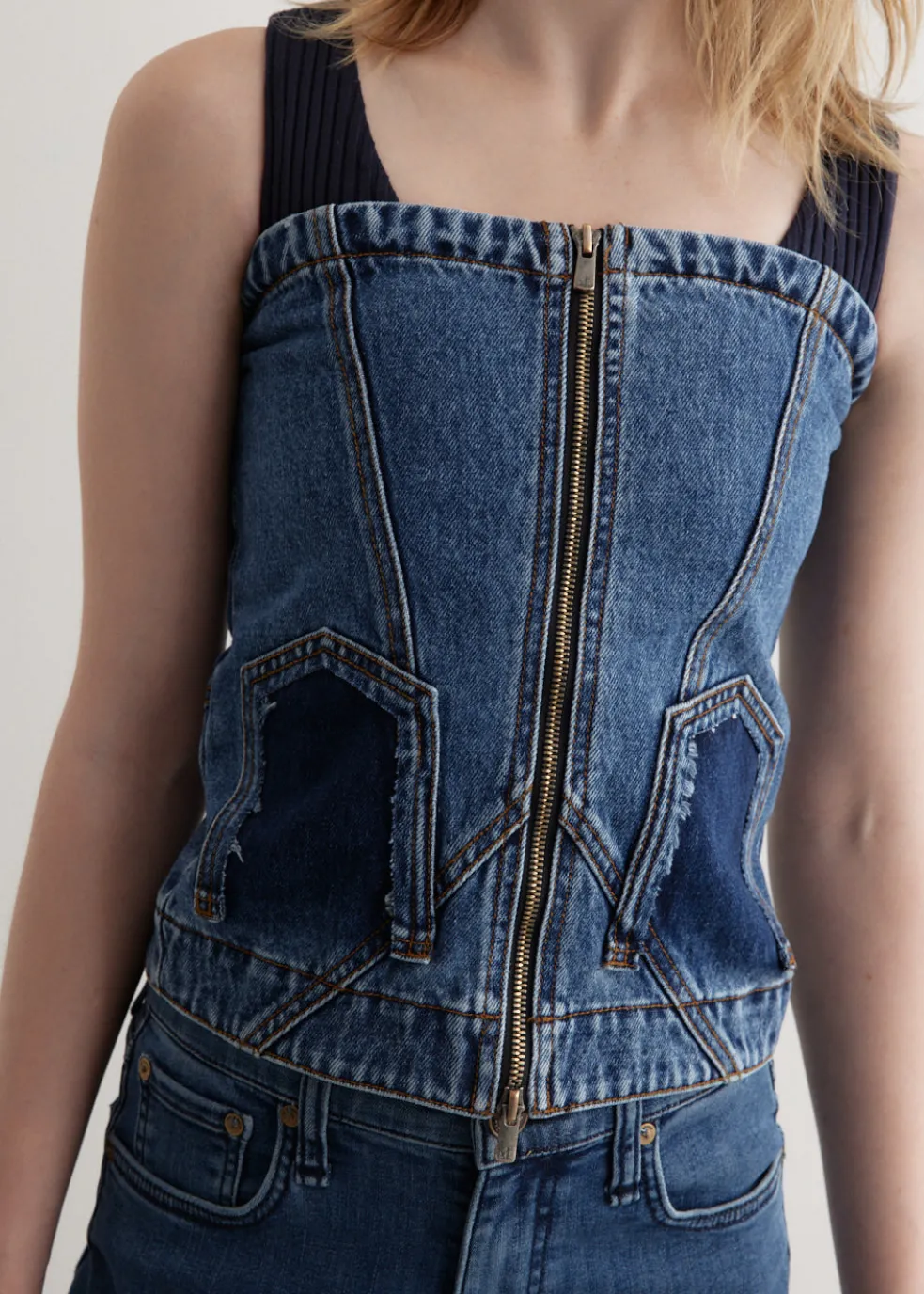 Cove Deconstructed Denim Bustier