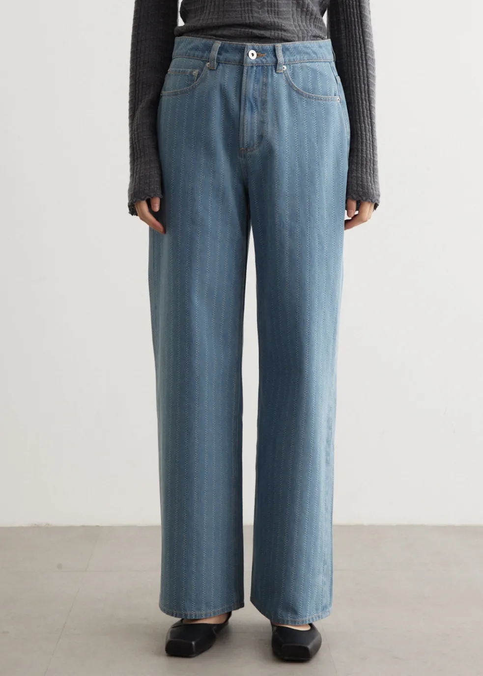 Crash Baggy Stripe Jeans