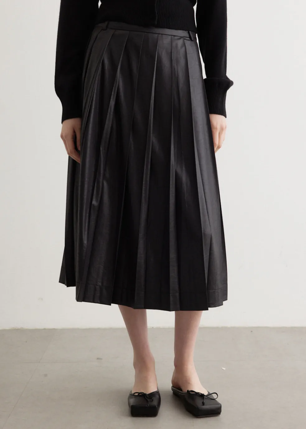 Creased Pleated Skirt