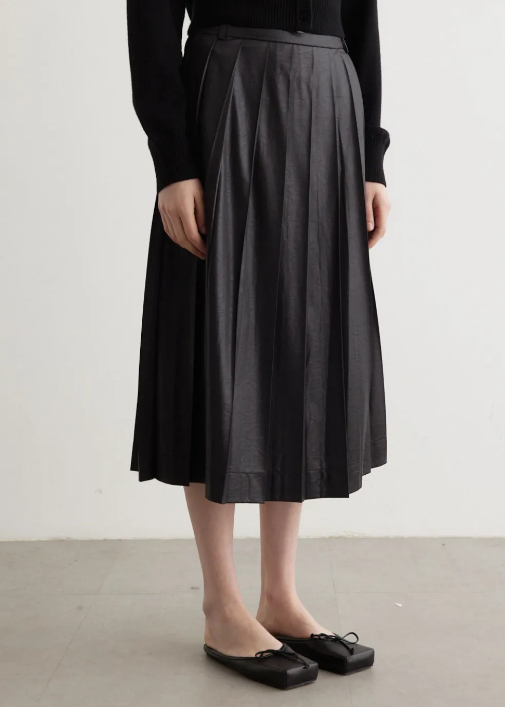 Creased Pleated Skirt