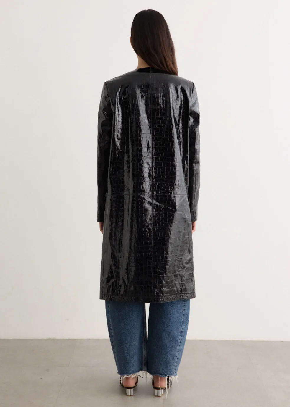 Croco Embossed Coat