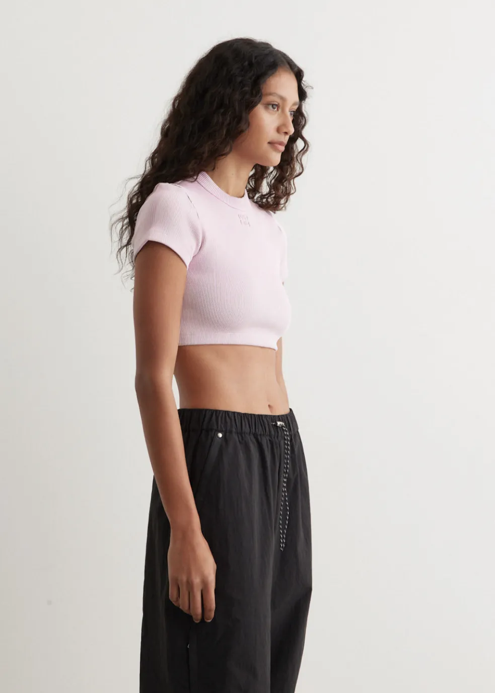 Cropped Short Sleeve Top