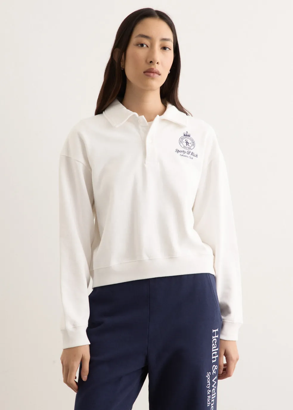Crown Country Embroidered Cropped Polo
